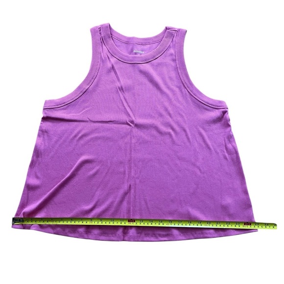Old Navy Ribbed Tank Top Plus Size 3x Pink Sleeveless Scoop Neck Basic Stretchy - Picture 14 of 15
